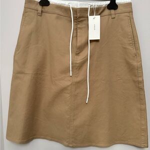 NWT Vince Women’s Tan A-Line  Cotton Skirt Size 10